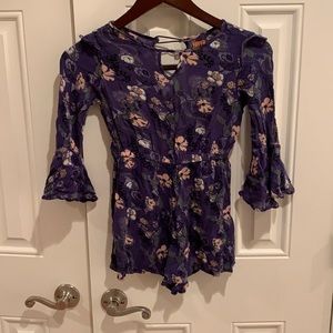 Purple blue jumpsuit, Harper Canyon, Size M (8/10)